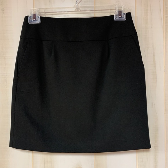 Loft Black Pencil Pockets Mini Skirt 6 - Picture 1 of 5